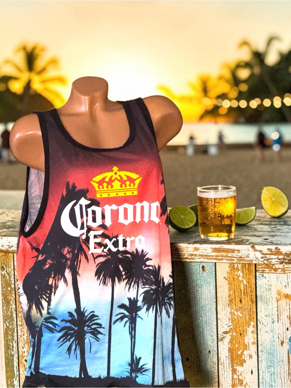 Corona Tank in Sunset Gradient l Unisex l 2X l EUC